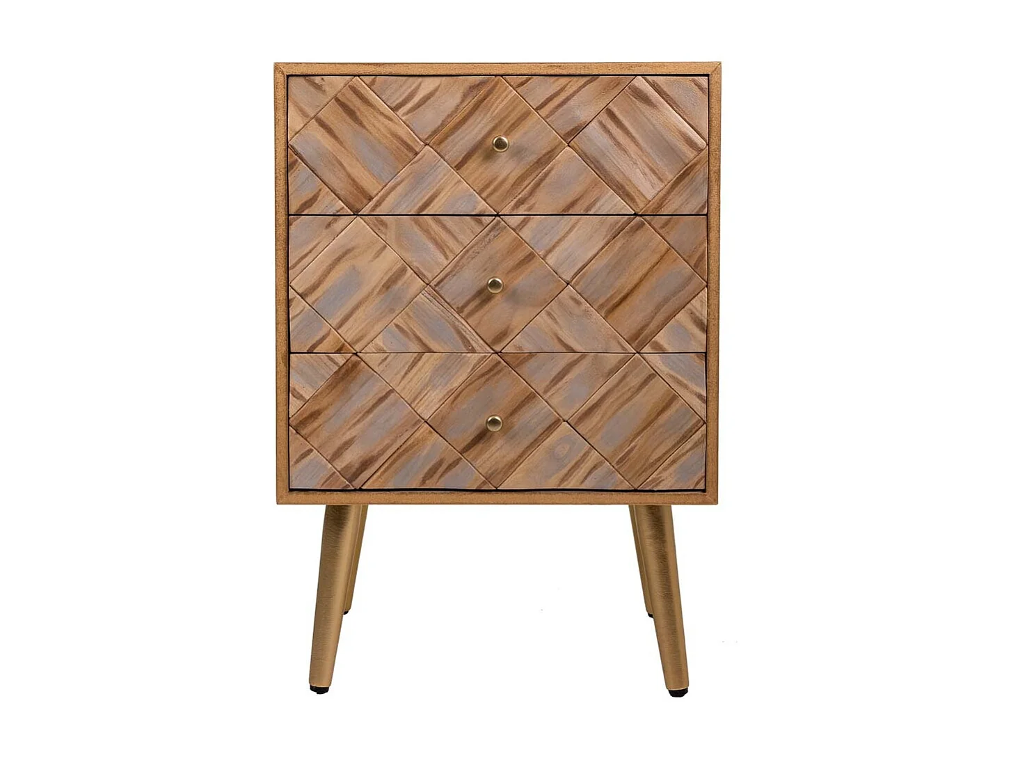Brauner Nachttisch aus Holz 44x35x65