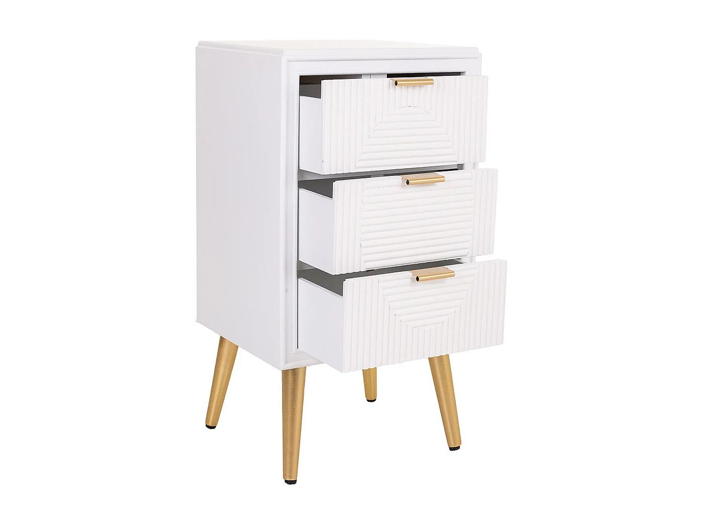 Mesita de madera blanca 39x36x72,5