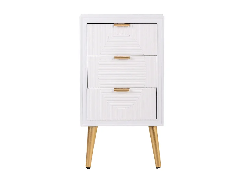 Comodino in legno bianco 39x36x72,5