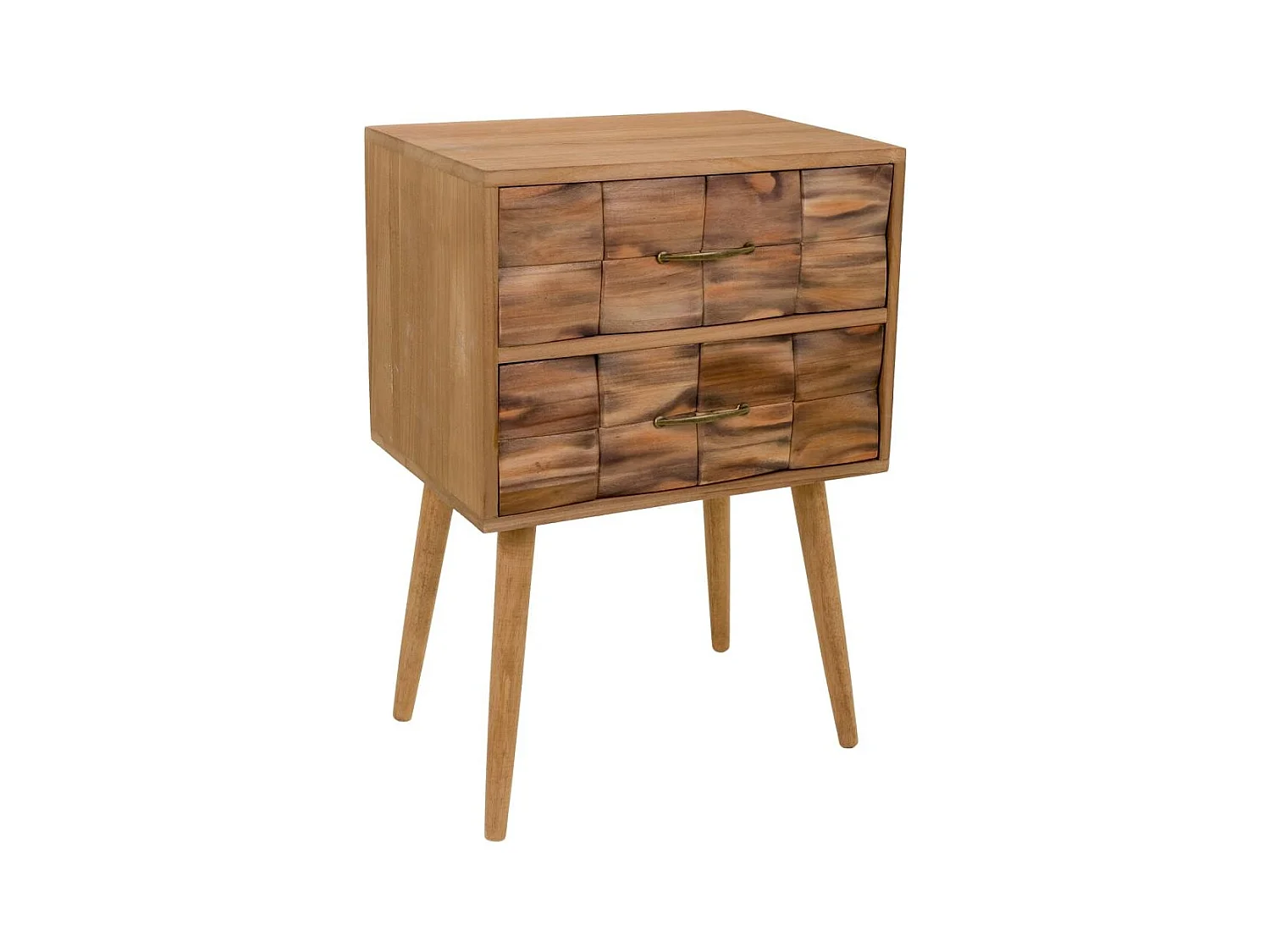 Brauner Nachttisch aus Holz 50x38x73