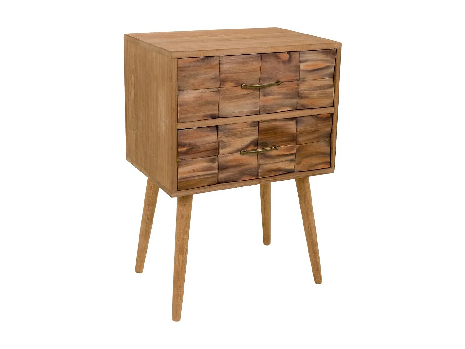 Brauner Nachttisch aus Holz 50x38x73
