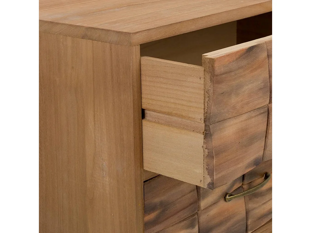 Brauner Nachttisch aus Holz 50x38x73