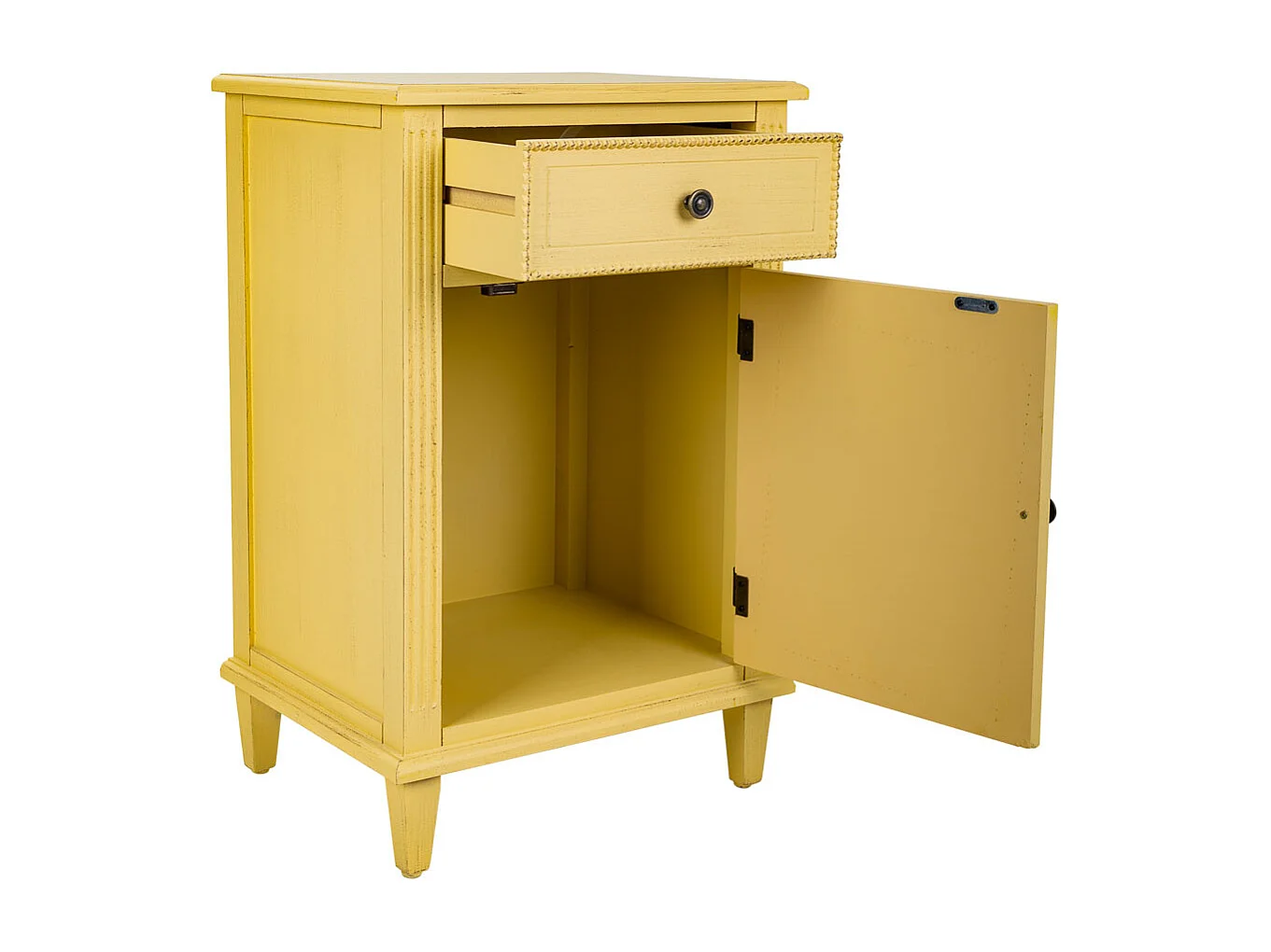 Comodino in legno beige 45x36x72