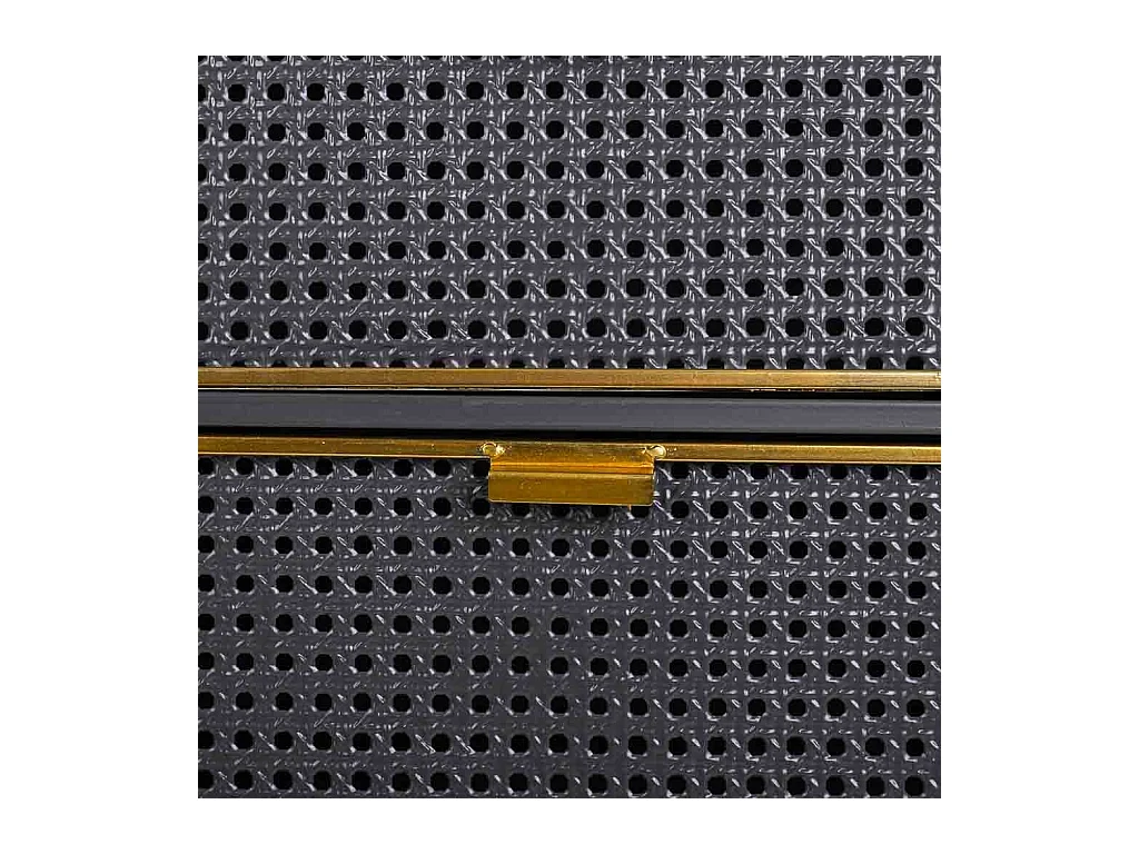 Schwarzer Nachttisch aus Metall 50x30x62