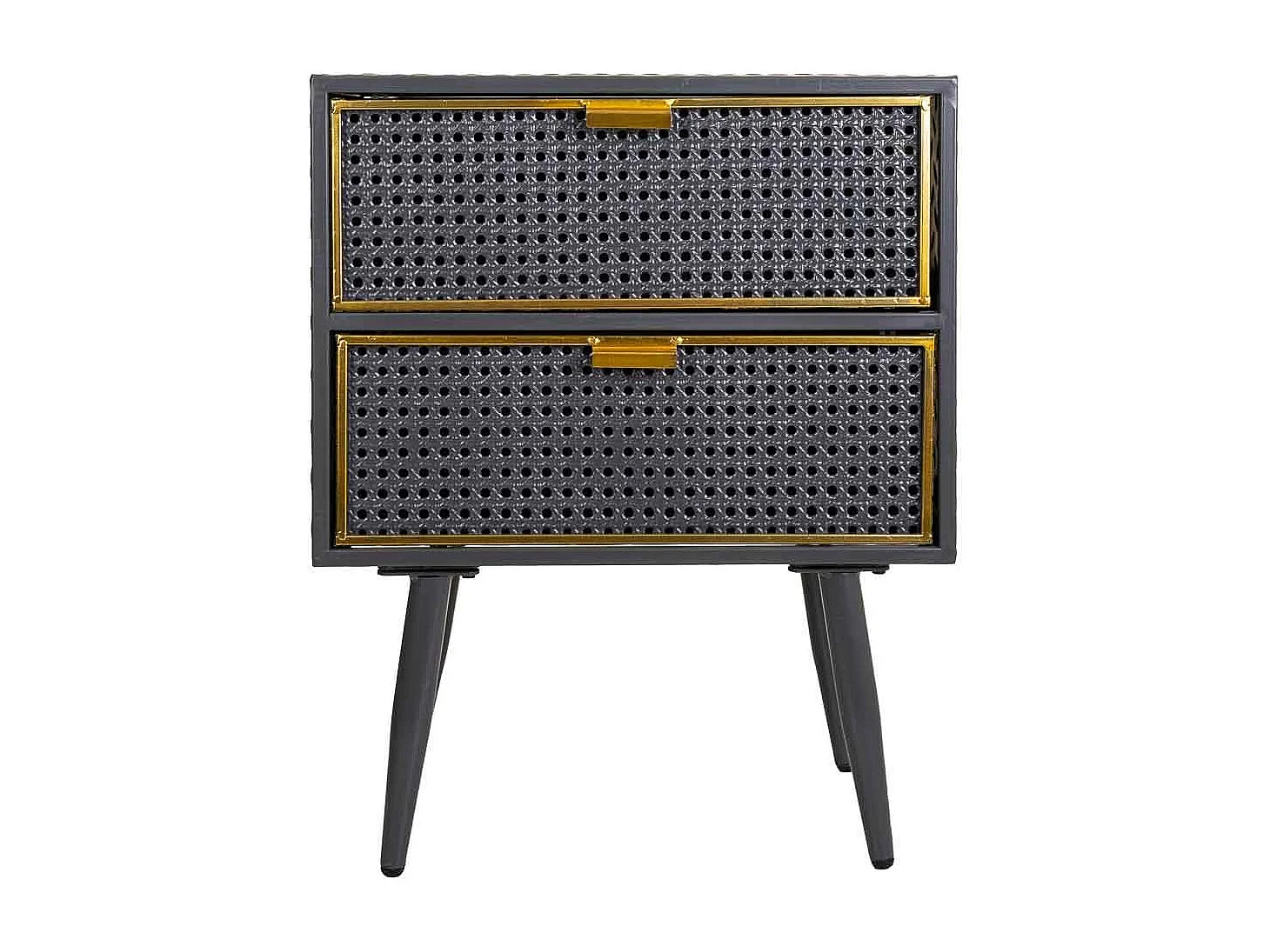 Mesa de cabeceira de metal preto 50x30x62