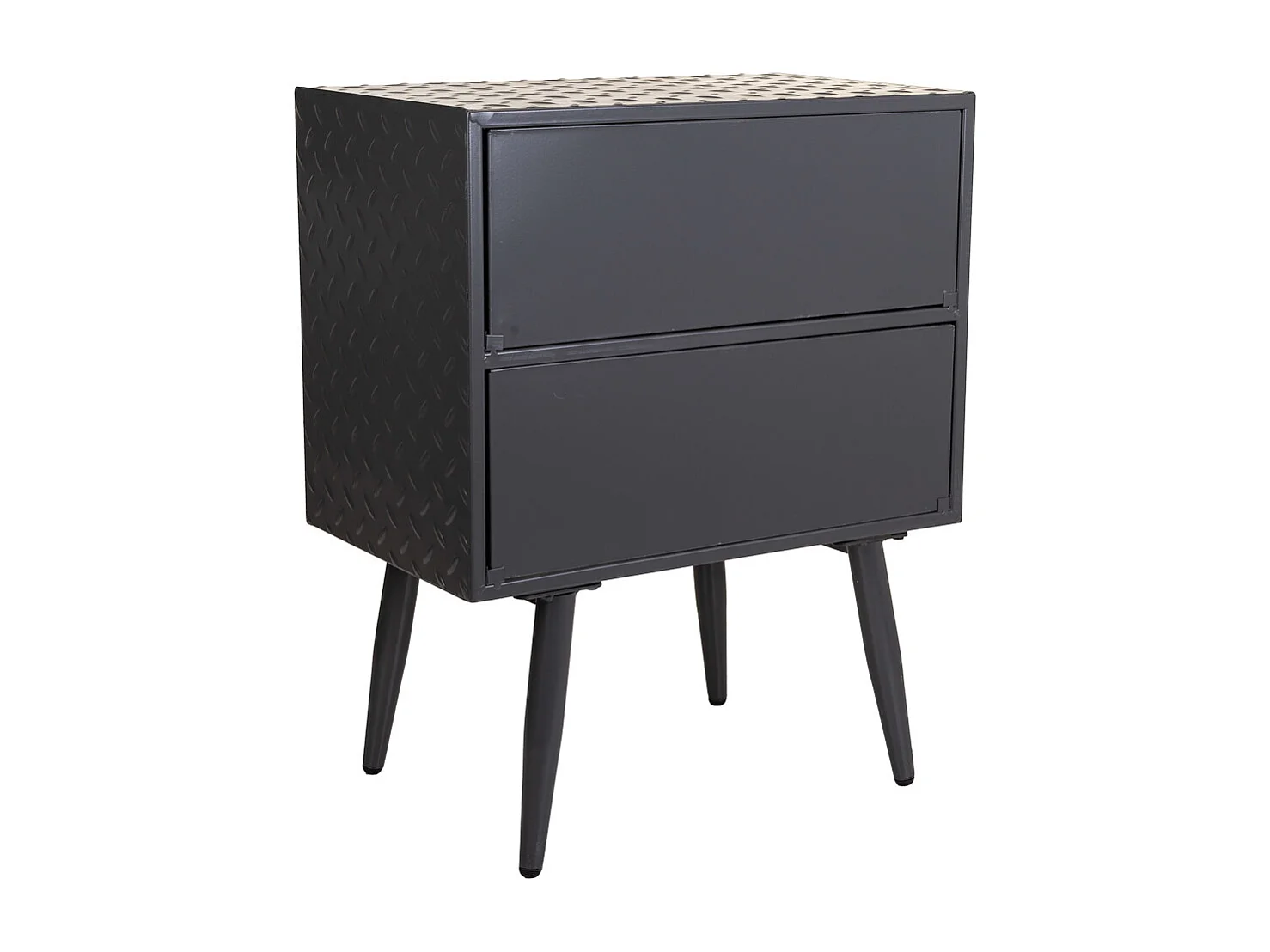 Mesa de cabeceira de metal preto 50x30x62