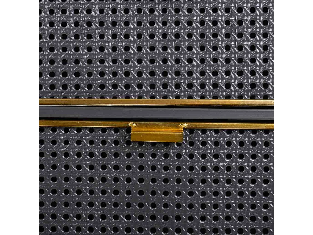 Mesa de cabeceira de metal preto 50x30x62