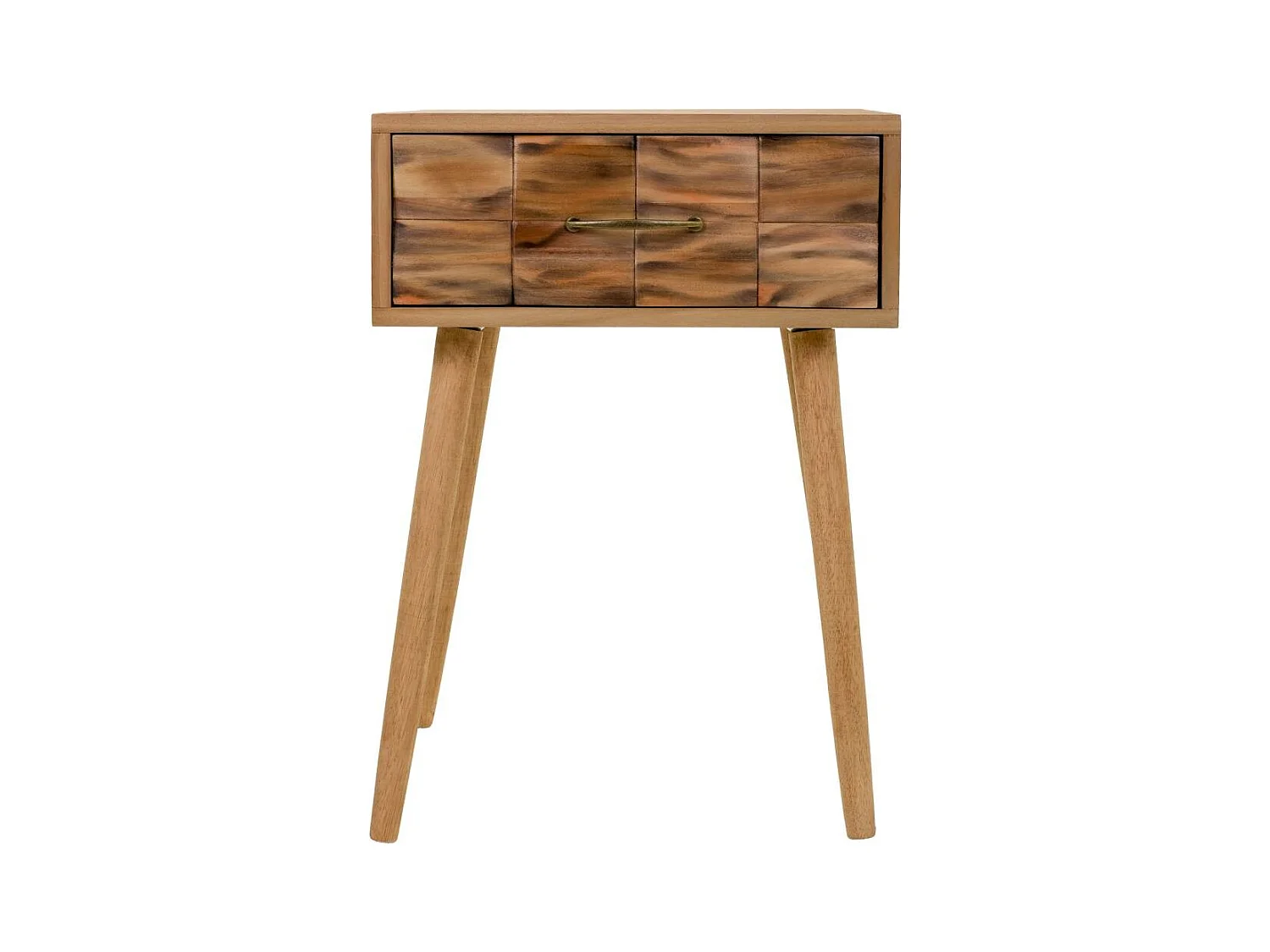 Mesa de cabeceira de madeira marrom 44x38x63