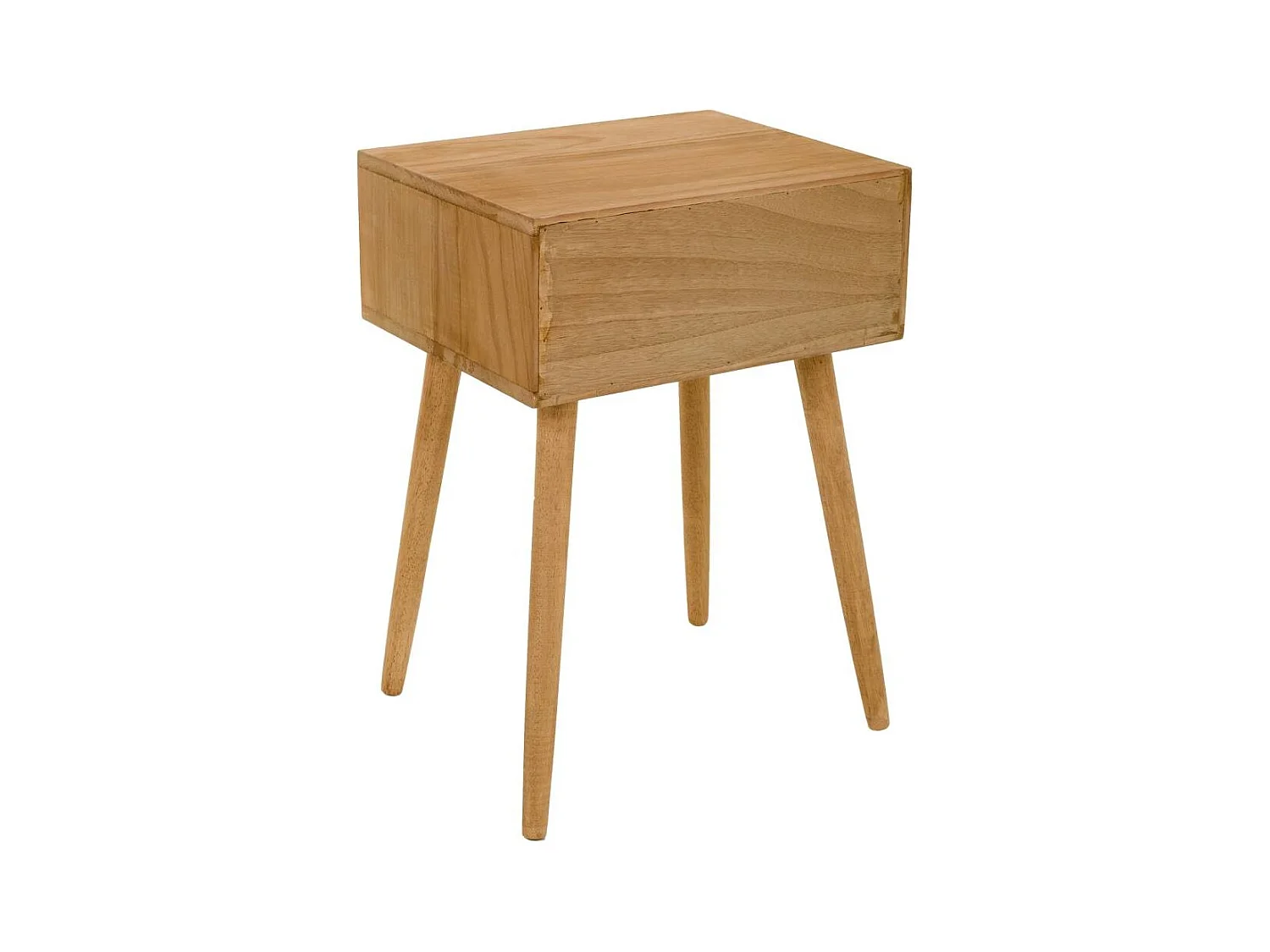 Mesa de cabeceira de madeira marrom 44x38x63