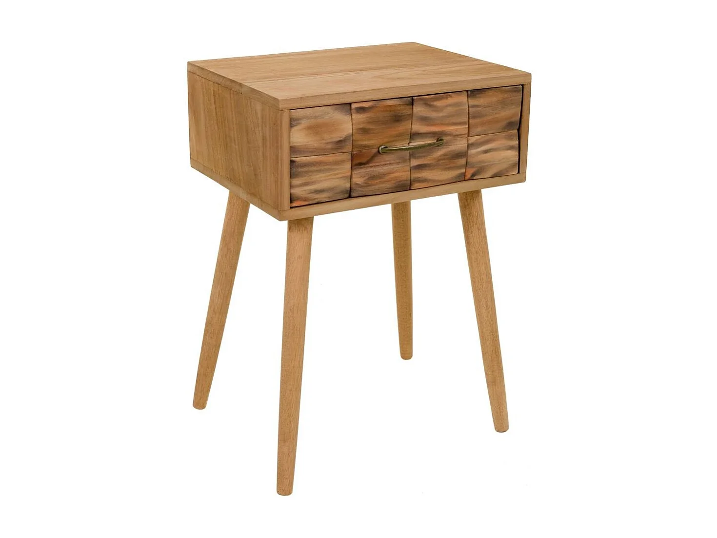Brauner Nachttisch aus Holz 44x38x63