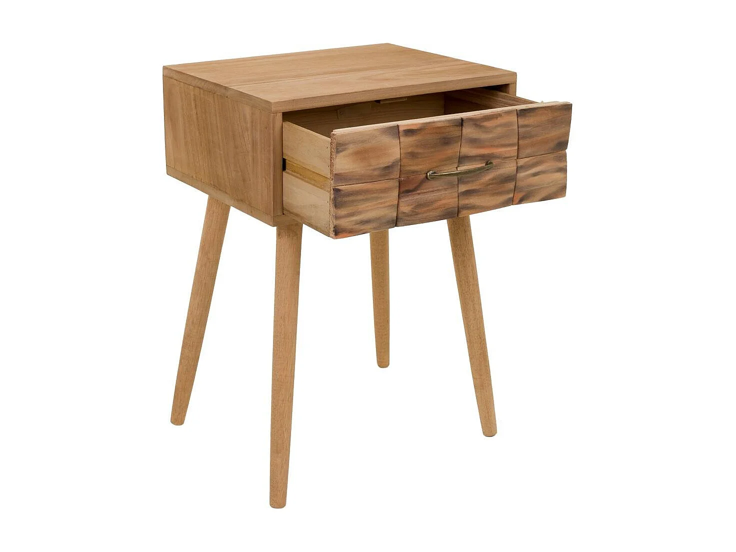 Brauner Nachttisch aus Holz 44x38x63