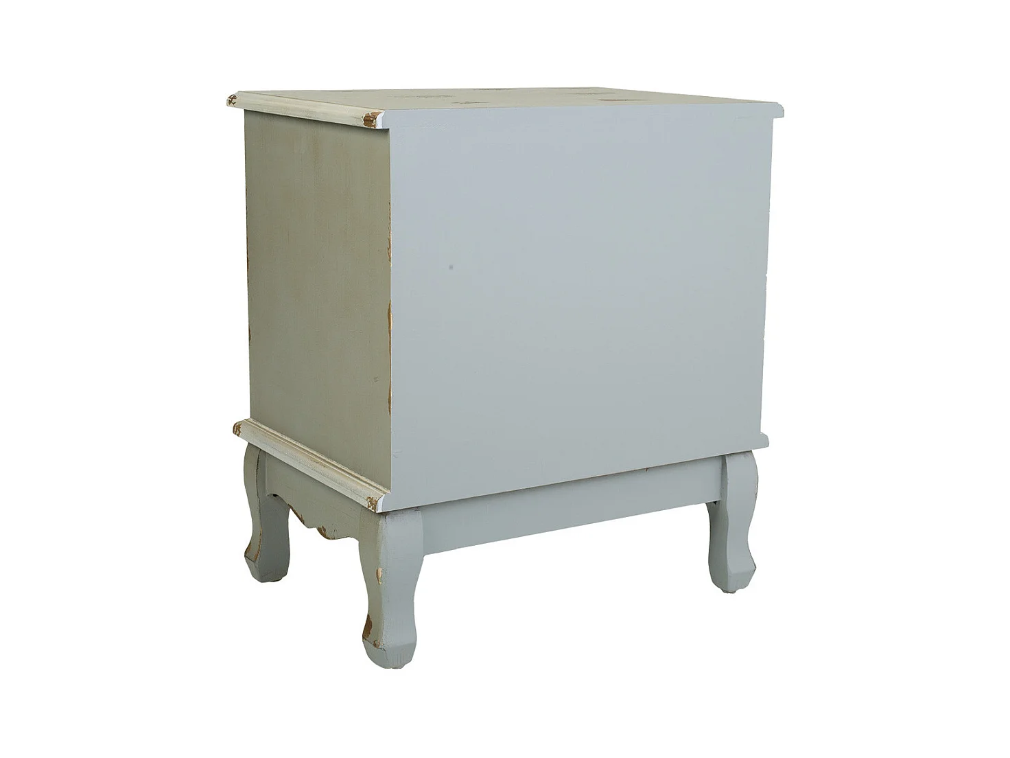 Comodino in legno e rattan di bambù, dimensioni 50x36x56,5 cm.