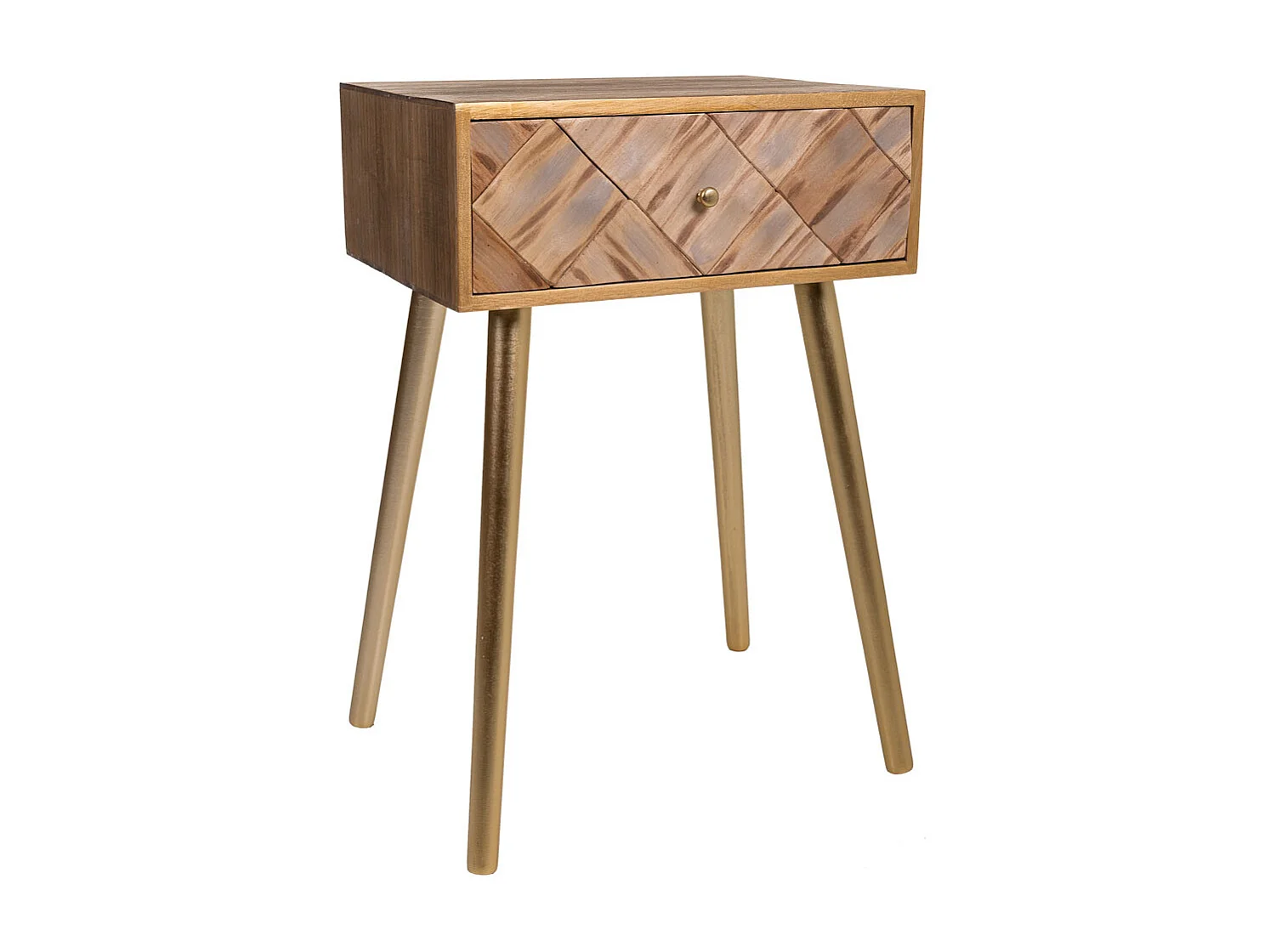 Brauner Holztisch 45x34x67h cm