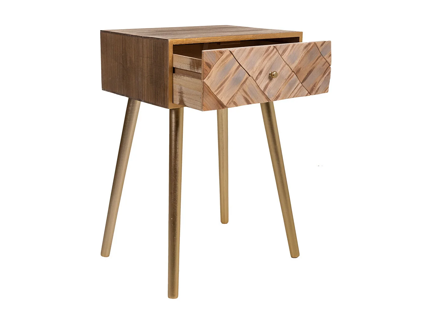 Brauner Holztisch 45x34x67h cm