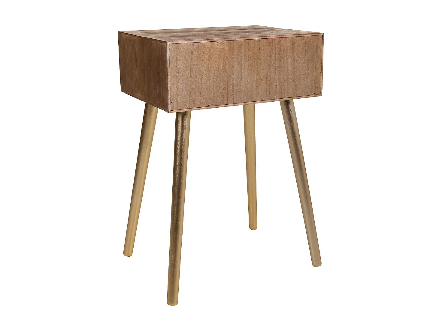 Brauner Holztisch 45x34x67h cm