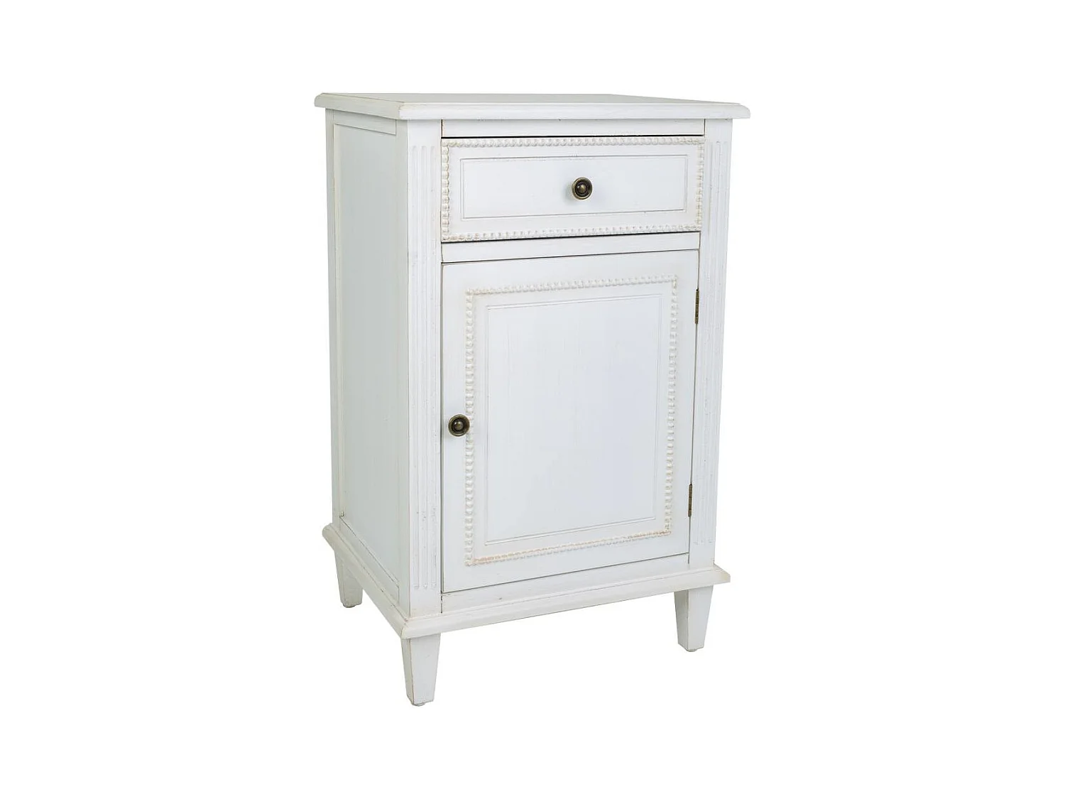 Mesita de madera lacado blanco 45x36x72