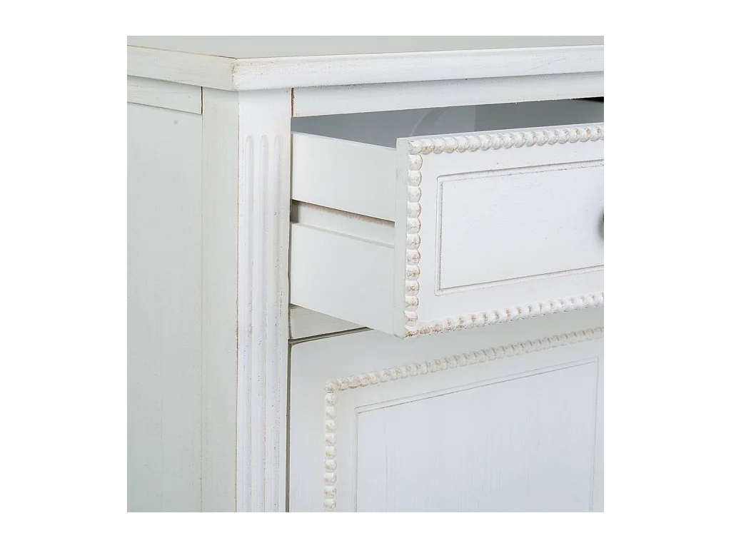 Mesita de madera lacado blanco 45x36x72