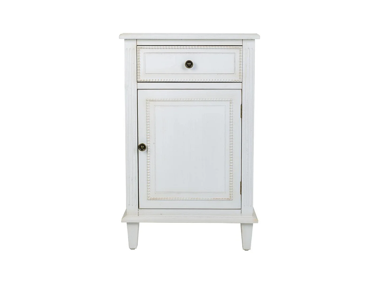 Table de chevet En Bois Laqué Blanc 45x36x72h