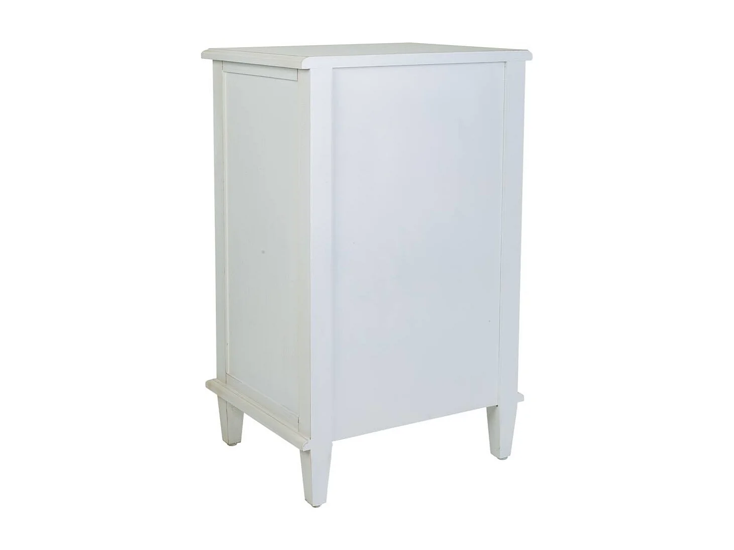 Table de chevet En Bois Laqué Blanc 45x36x72h