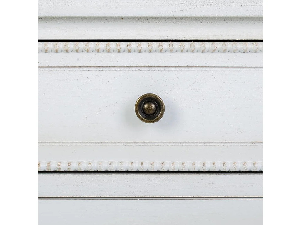 Table de chevet En Bois Laqué Blanc 45x36x72h