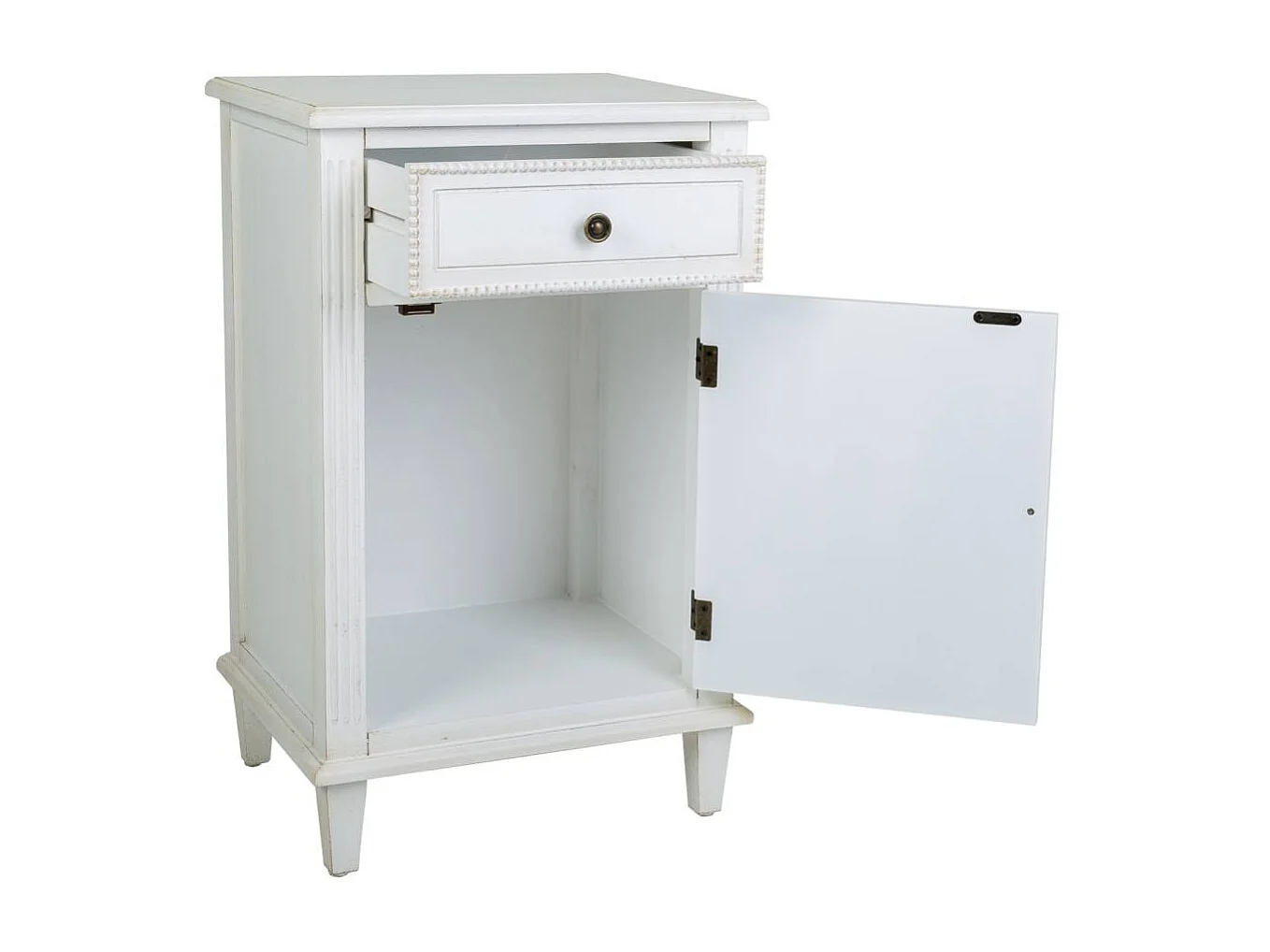 Mesinha madeira laqueado branco 45x36x72