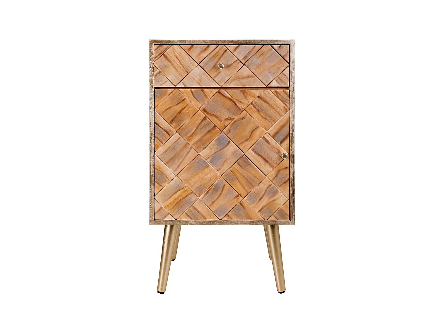 Comodino in legno marrone 40x35x71