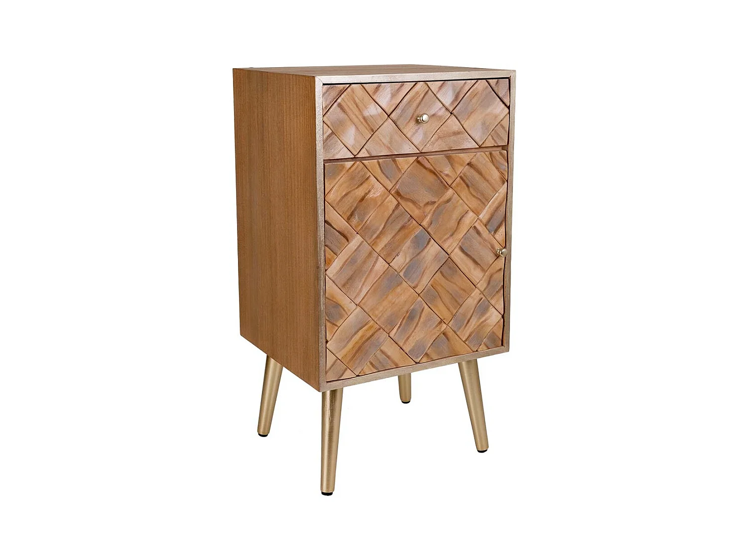 Comodino in legno marrone 40x35x71