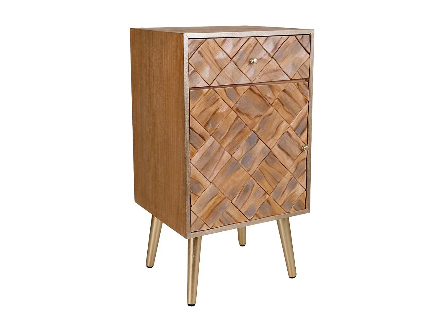 Table de chevet En Bois Marron 40x35x71h