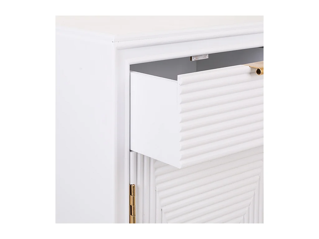 Weißer Nachttisch aus Holz 39,5x36x70,5