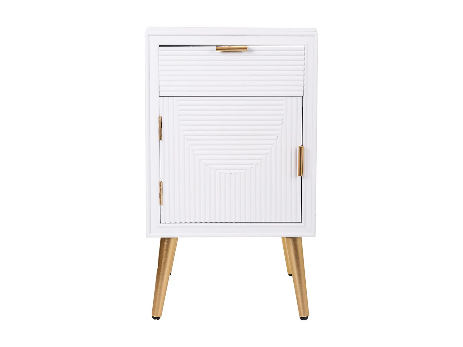 Mesa de cabeceira de madeira branca 39,5x36x70,5