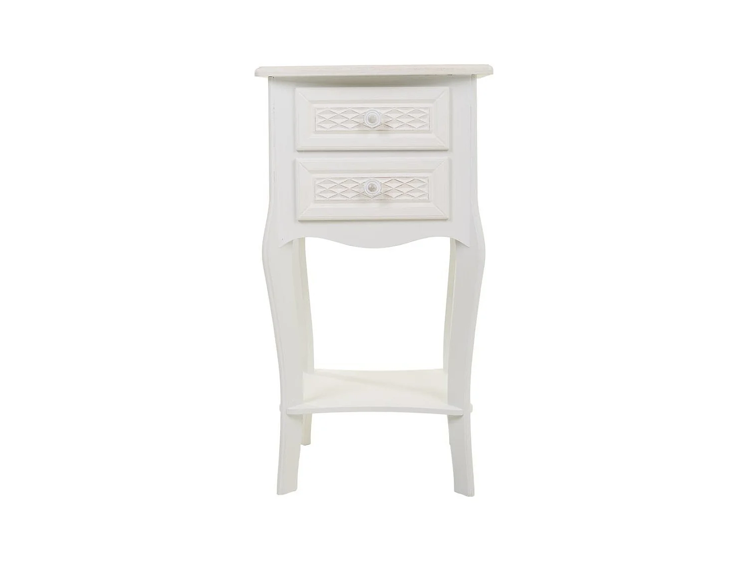 Mesa de cabeceira de madeira com 2 gavetas 38x31,3x71