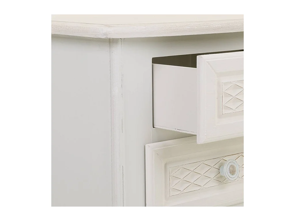 Mesa de cabeceira de madeira com 2 gavetas 38x31,3x71