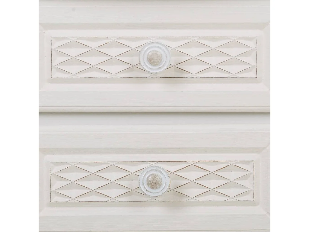 Table de chevet en bois avec 2 tiroirs, dimensions 38x31,3x71 cm.