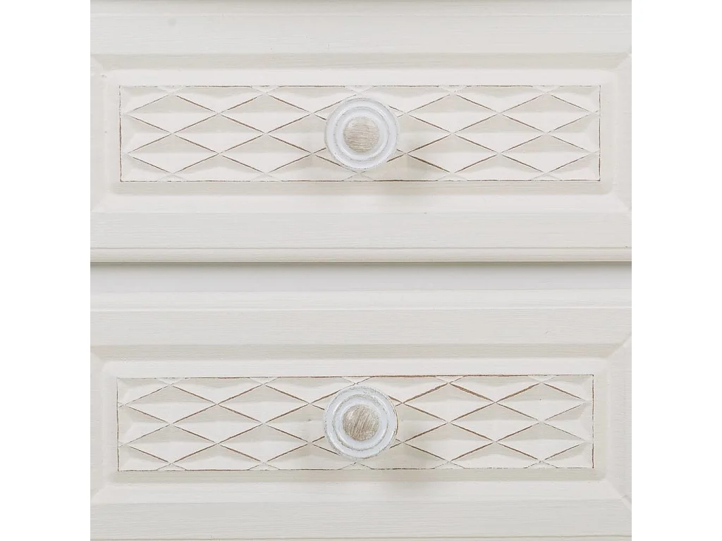 Table de chevet en bois avec 2 tiroirs, dimensions 38x31,3x71 cm.