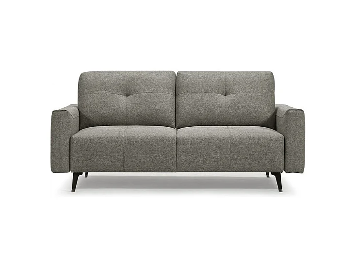 Canapé 3 places tissu gris dossiers réglables - SMART