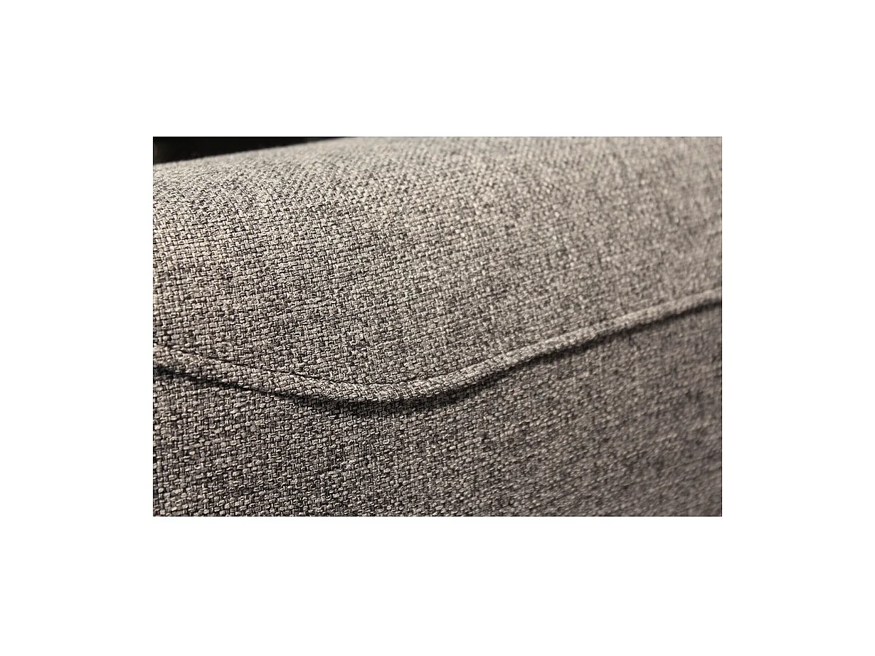 Canapé 3 places tissu gris dossiers réglables - SMART