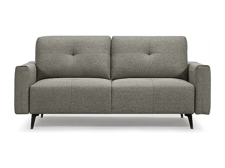 Canapé 3 places tissu gris dossiers réglables - SMART