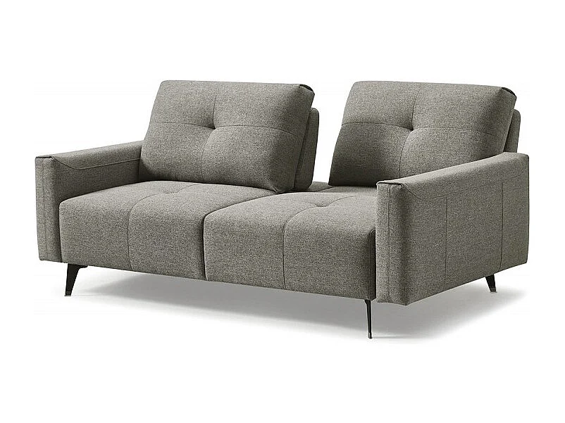 Canapé 3 places tissu gris dossiers réglables - SMART