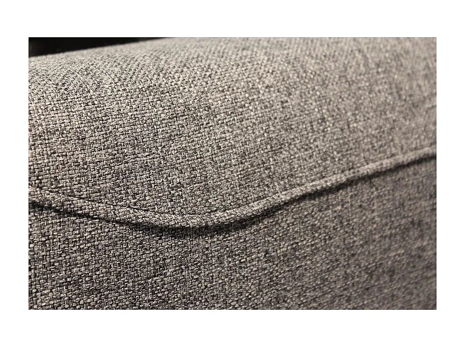 Canapé 3 places tissu gris dossiers réglables - SMART