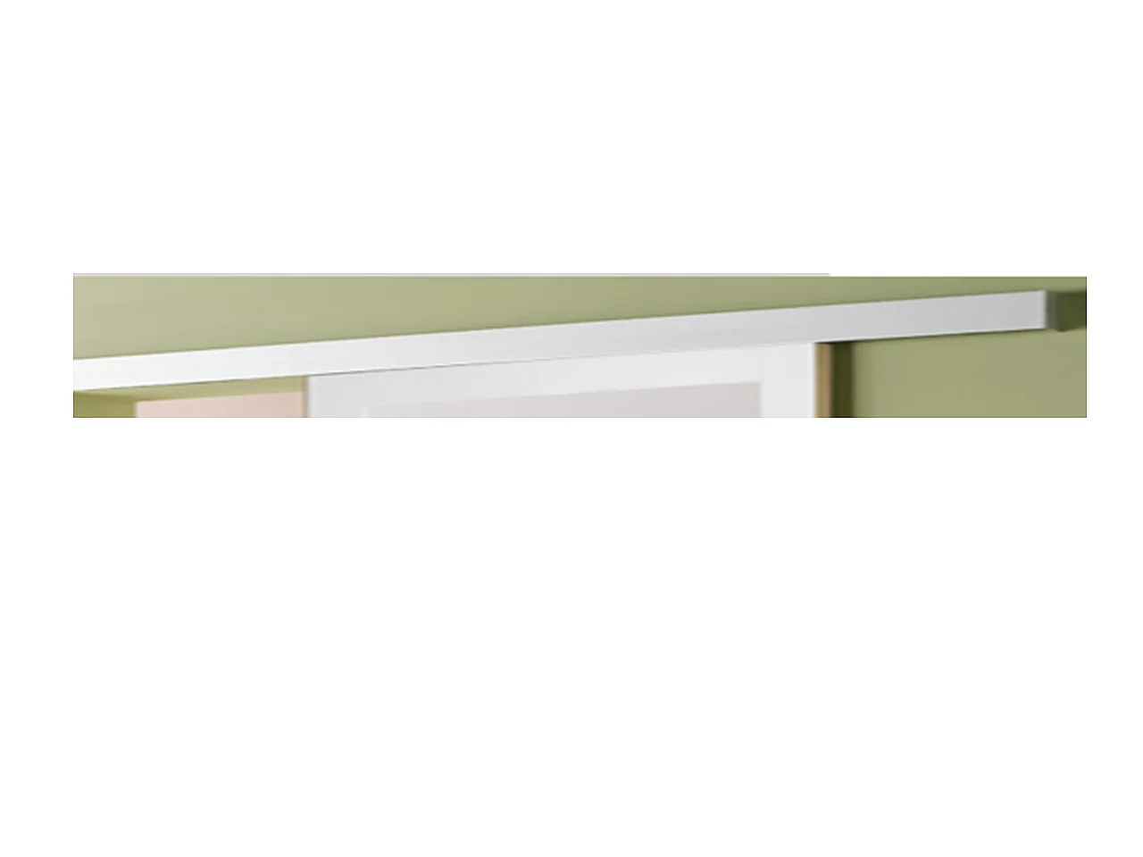 Porte Coulissante Athena Gris Clair Vitrée H204 X L73 Cm, Rail Alu, Coquilles Gd Menuiseries