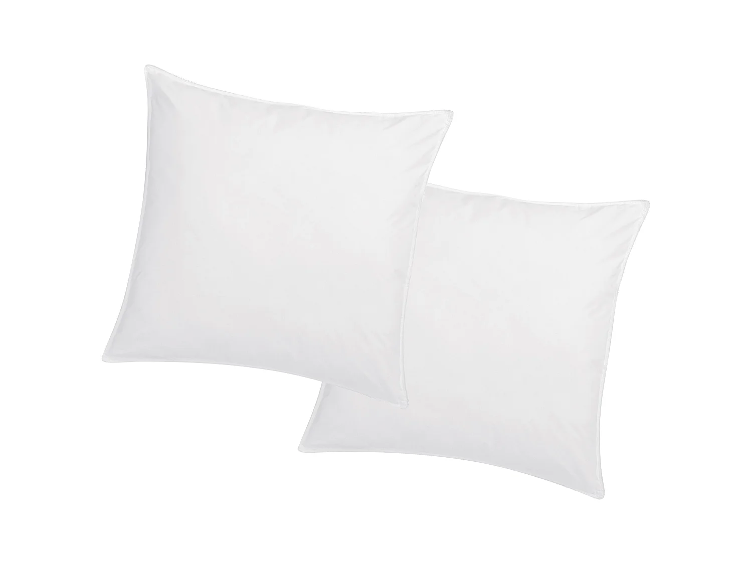 Lot de 2 oreillers mémoire de forme mémofill 60 x 60 cm - Percale de coton - 91 fils/cm² - 750 gr - Blanc - AUXENCE