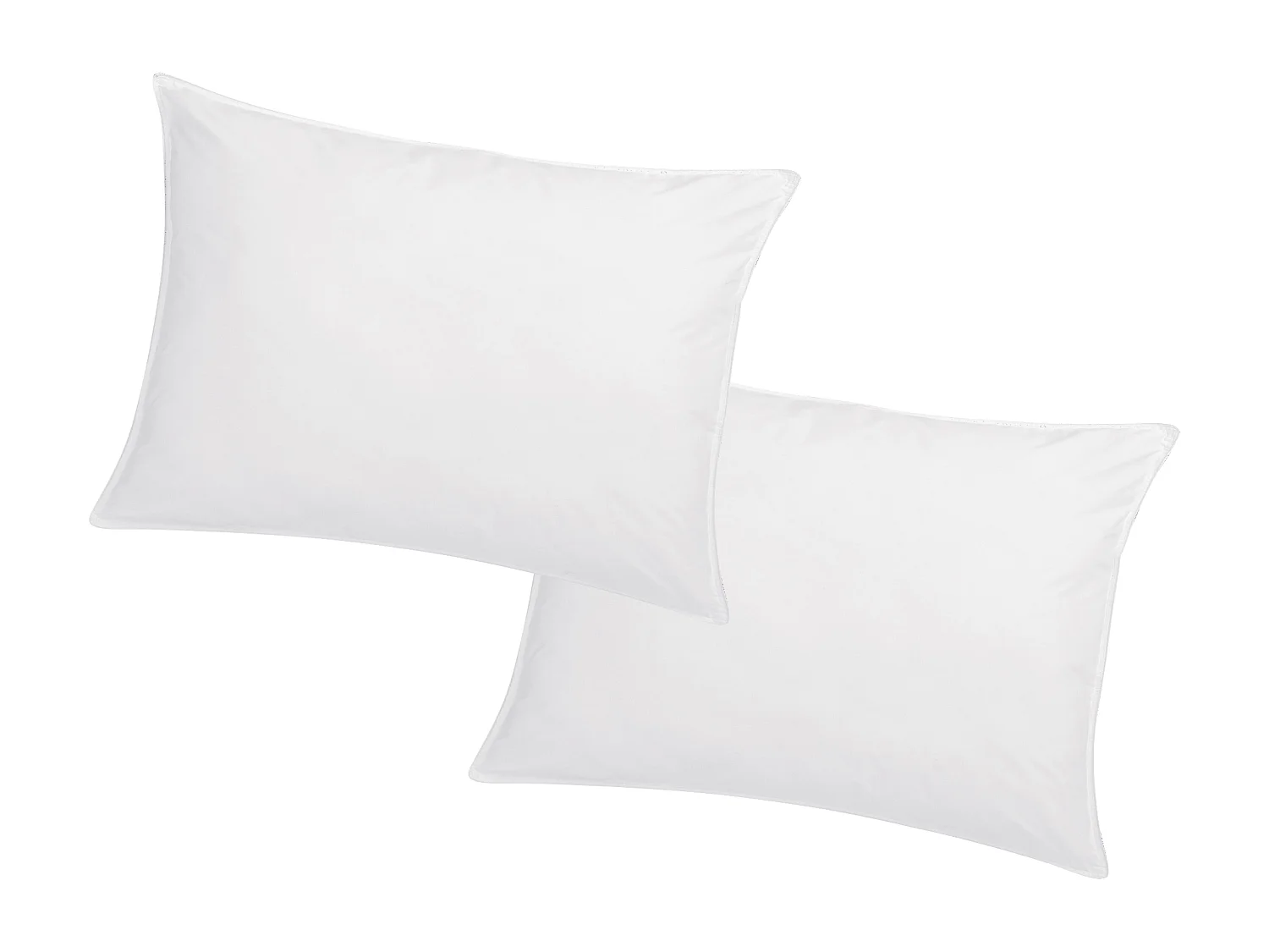 Lot de 2 oreillers mémoire de forme mémofill 50 x 70 cm - Percale de coton - 91 fils/cm² - 750 gr - Blanc - AUXENCE