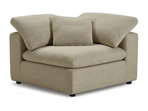 Module angle beige pour canapé composable garnissage plume - NUAGE