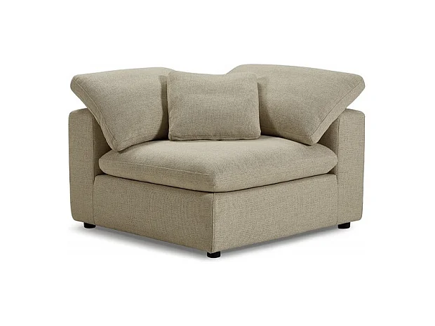 Module angle beige pour canapé composable garnissage plume - NUAGE
