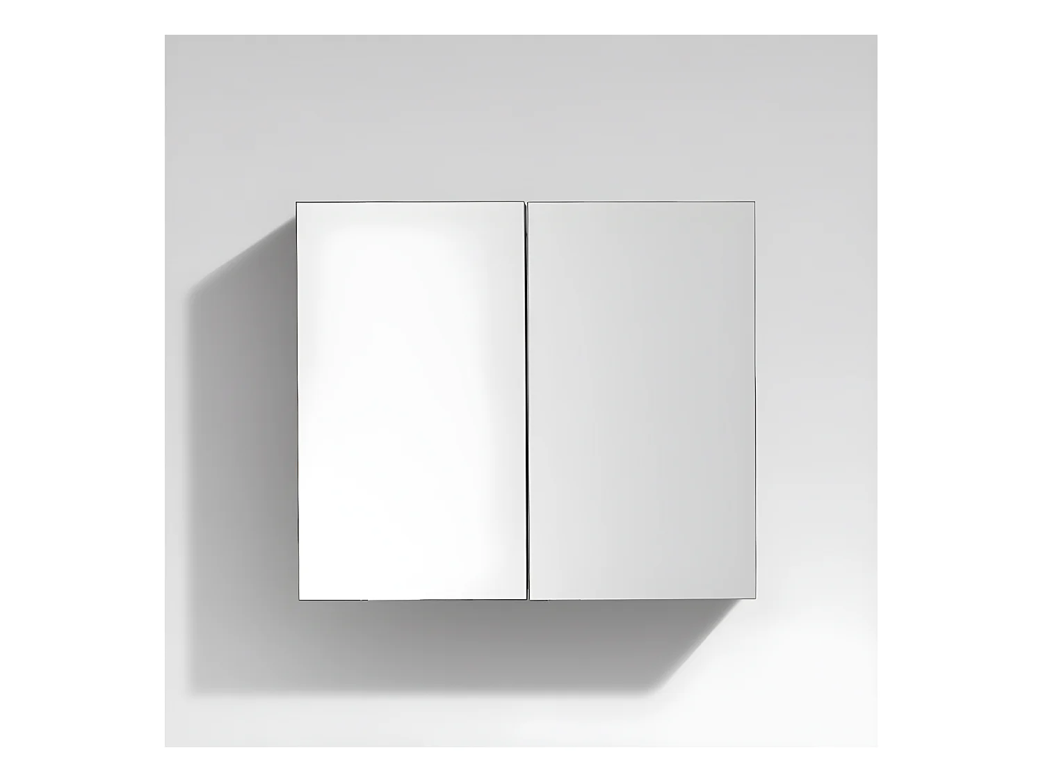 Armario espejo baño 80cm MONTADO SIENA Blanco Lacado