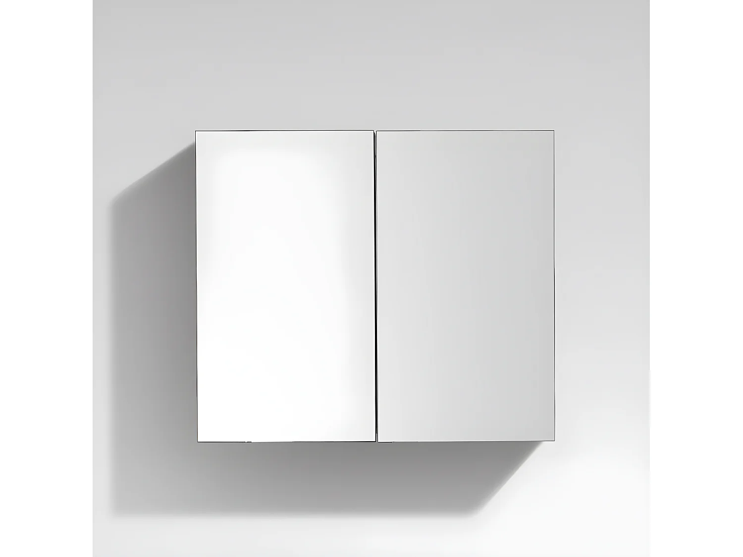 Armario espejo baño 80cm MONTADO SIENA Blanco Lacado