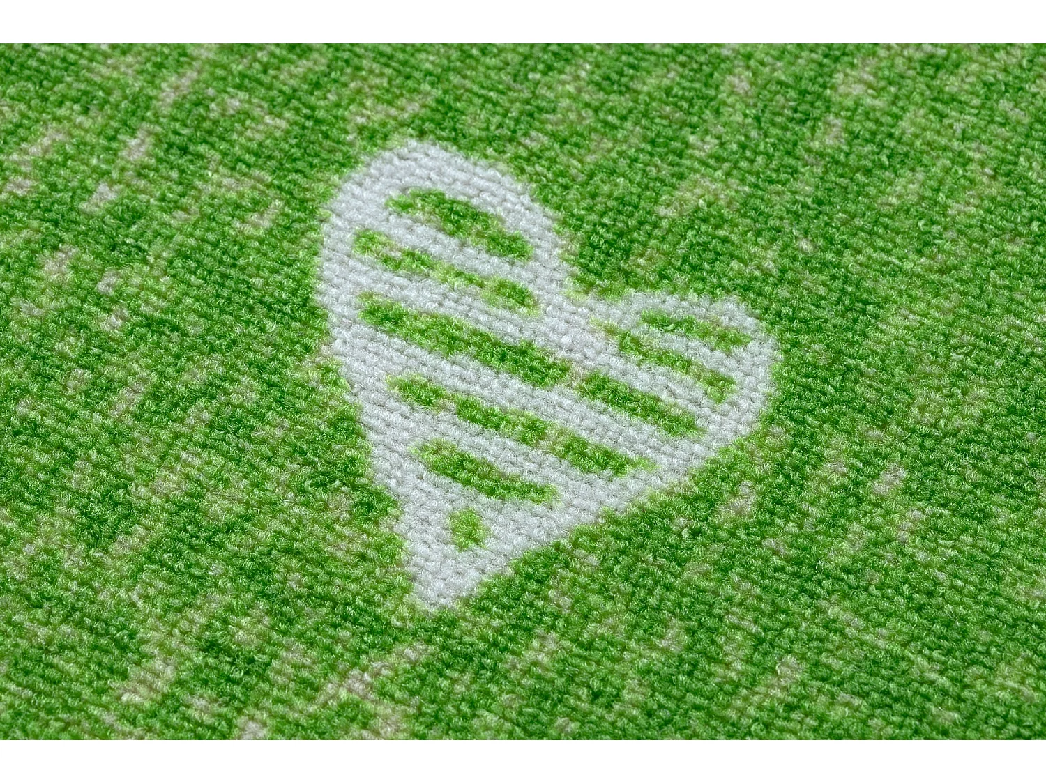 Tapijt voor kinderen HEARTS Jeans gewreven harten, kinderen - groen  150x300 cm