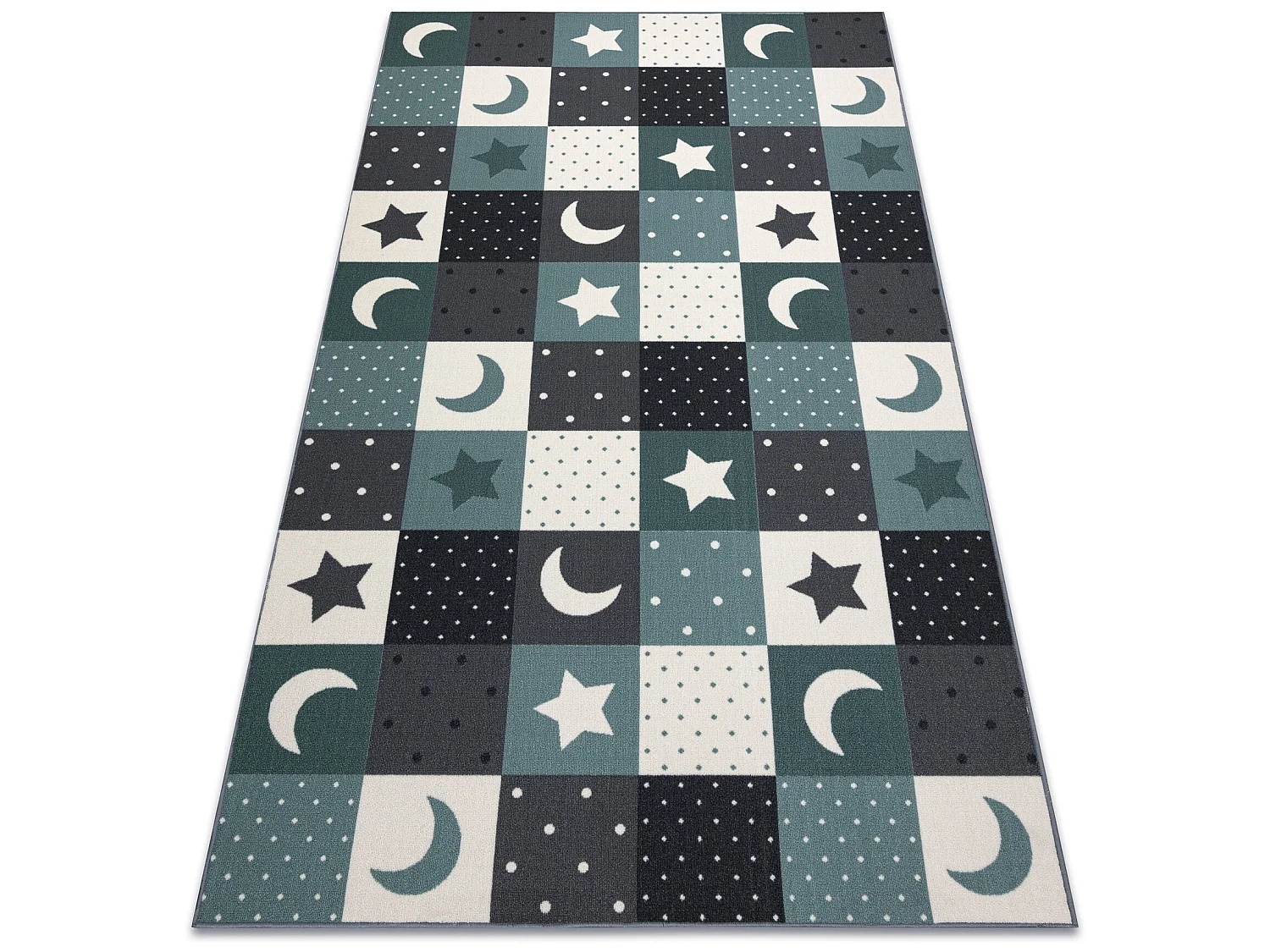 Tapijt voor kinderen STARS sterren, Sterretje , kinderen, turkoois / g 350x400 cm