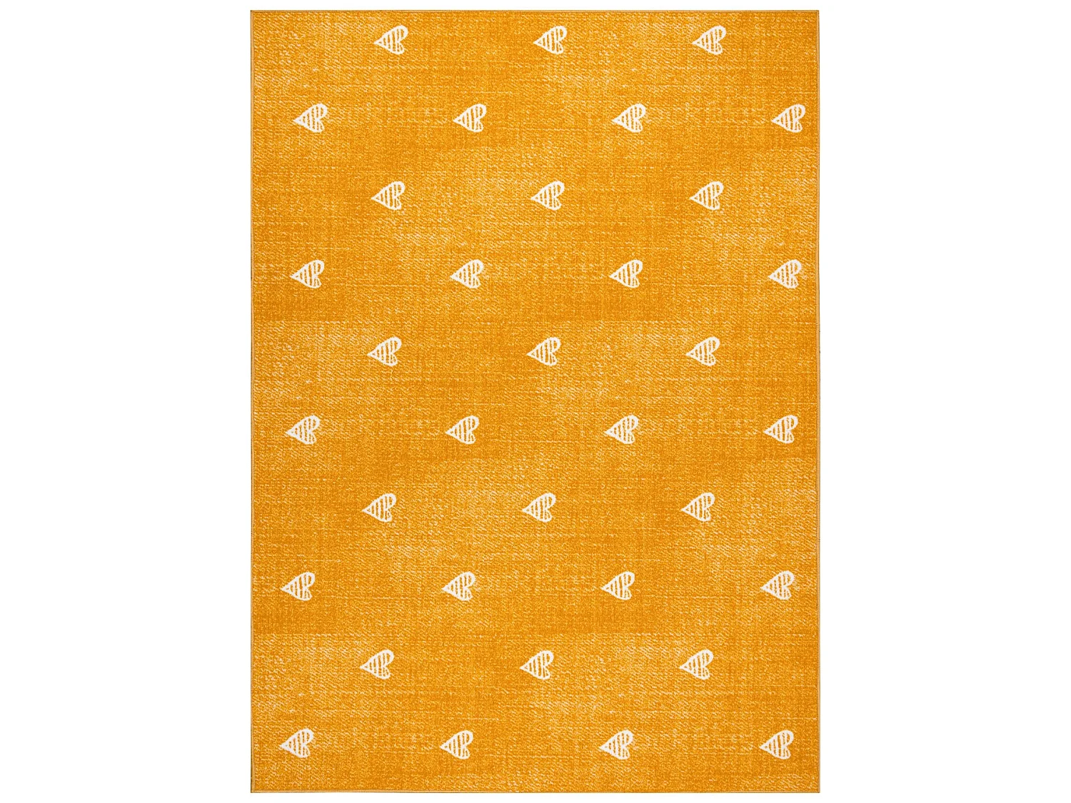 Tapijt voor kinderen HEARTS Jeans gewreven , harten, kinderen - oranje 150x250 cm