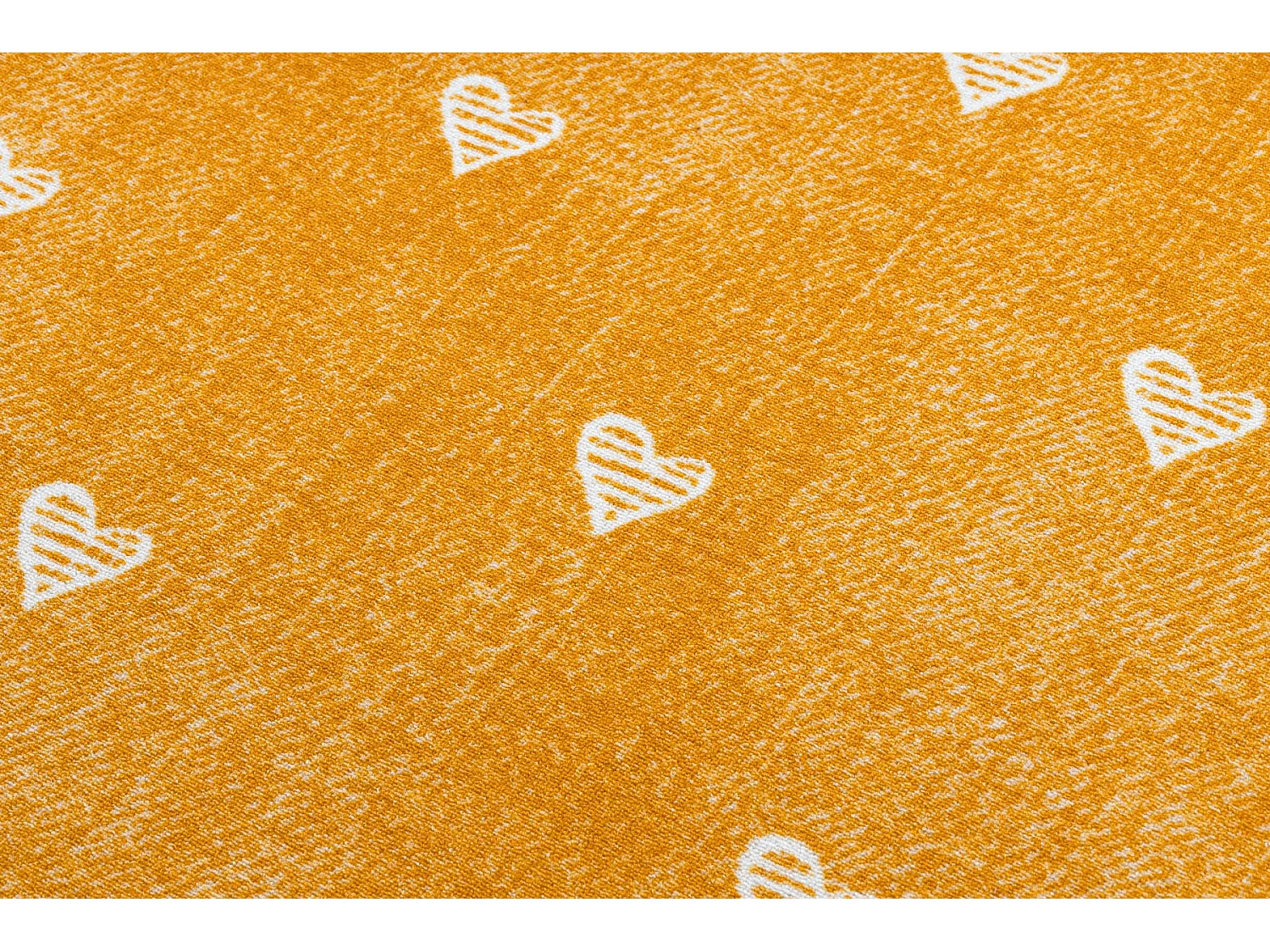 Tapijt voor kinderen HEARTS Jeans gewreven , harten, kinderen - oranje 150x250 cm